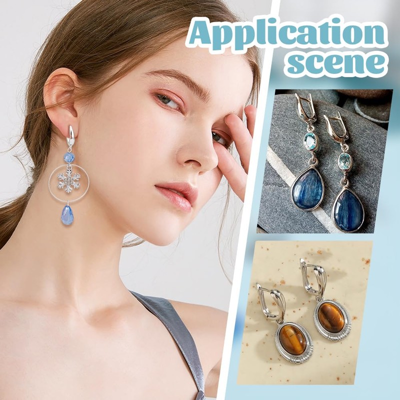 Beebeecraft 1 Box Earring Hooks Rhodium Plated, Brass