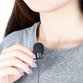 3.5mm Detachable Microphone Mini Passive Noise Cancelling Cardioid Clip Lapel Mic Compatible For Android Smartphone DSLR PC Recording Mic For Interview Studio Video And Vloggers