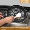 2 Pack Kitchen Dish Brush Bamboo Handle Dish Scrubber Built-in