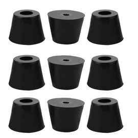 sourcing map Pack of 9 Chair Leg Caps Rubber Feet Bumper Buffer Feet Furniture Non-Slip with Metal Disc Diameter 17 x 13 x Height 13 mm