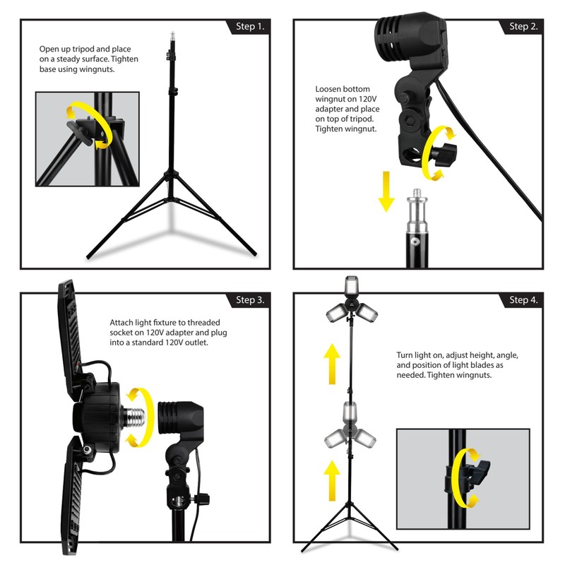 Performance Tool W2286 Complete Work Light System with Telescoping Tripod