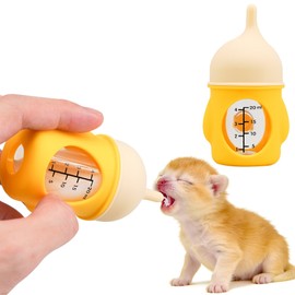 Puppy Bottles for Nursing，Kitten Bottles for Nursing，Pet Feeding Bottle，(Yellow- 20ml)
