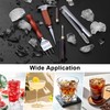 4Pcs Ice Pick Set, Stainless Steel Ice Chipper with Wood
