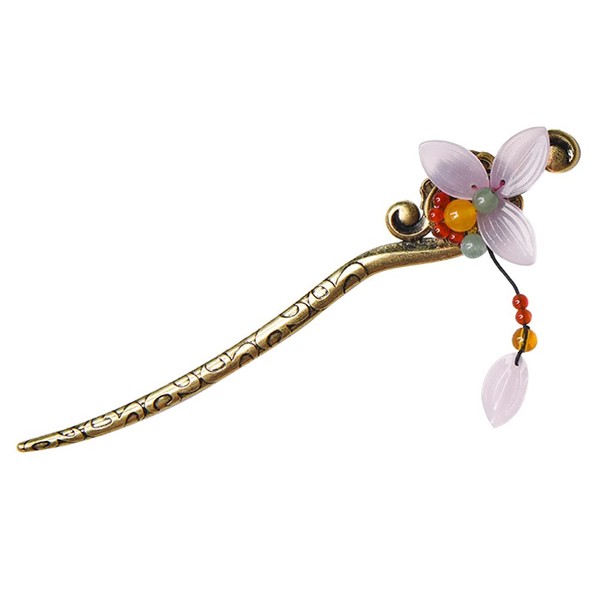 Lurrose Horquilla Hanfu Flor Palos De Pelo Chino Horquillas De