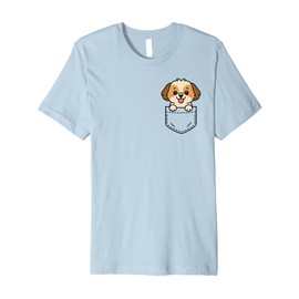 Cute Shih Tzu Puppy Pocket Pal Funny Shih Tzu Small Dog Premium T-Shirt
