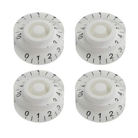 FLEOR Gitarrenknöpfe für LP & SG E-Gitarrenteile, Weiß, 4 Stück