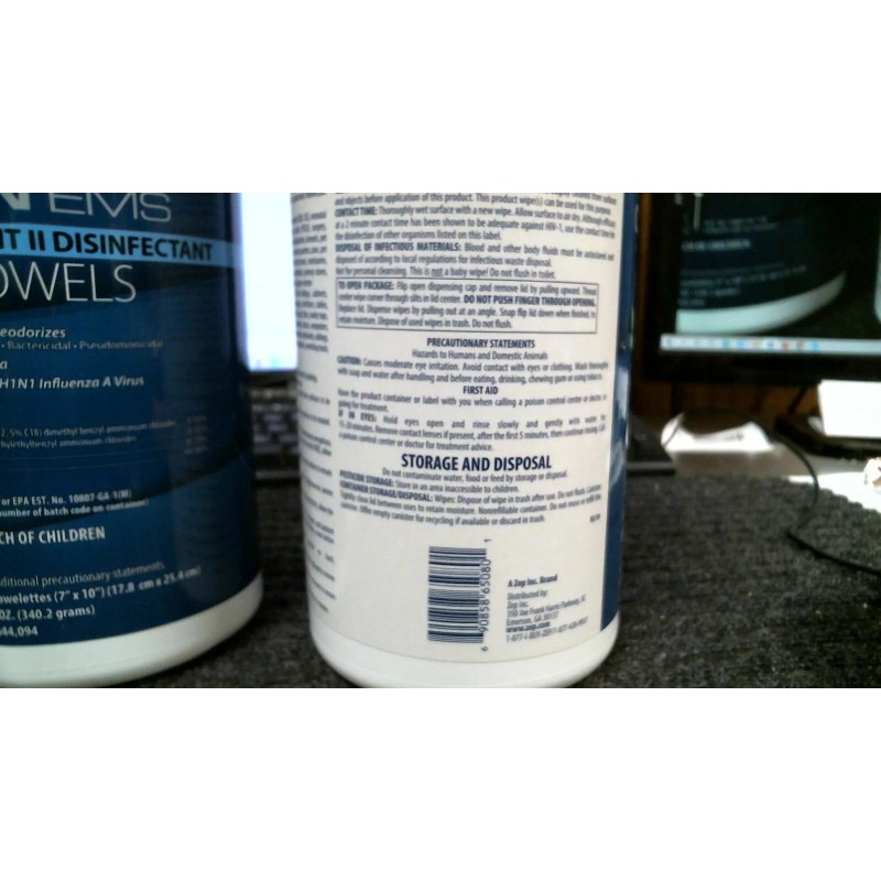 ZEP 3 Pack-Zep Cleaning Towels 650812, 7"x12" Wipe, Clean'ems NEW
