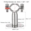 sourcing map Wall Mount Ceiling Mount Pipe Support, 304 Stainless