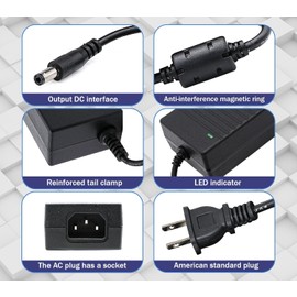 DIGISHUO DC 48V 3A 144W Power Supply Adapter Transformer Switch AC 110V/240V to DC 48V Switching Converter LED Driver for LED Strip Light CCTV Camera Security System