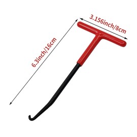 Lyfengdeam 2 Pieces Motorcycle Exhaust Spring Hook, T Shaped Handle Exhaust Pipe Spring Puller Installer Hooks Tool with Rubber Coating for Motorcycle Vehicle Springs Removal, Installation (Black+Red)