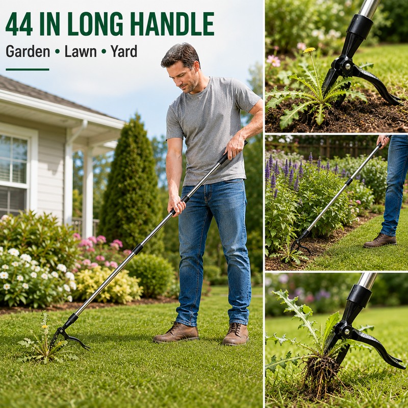 Stand Up Weed Puller for Garden Weeding – 44-Inch Adjustable
