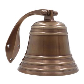 THDC Antique Brass Ship?s Bell Maritime Duty Watch, Indoor Bell, Outdoor Bell, Last Orders, Pub Bell, Door Bell, Shopkeeper Bell, Dinner Bell, Reception Bell Wall Mountable Solid Brass Brass Bell (4")