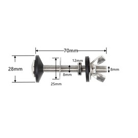 2 Pcs Toilet Cistern Bolts Toilet Tank Fixing Kit Stainless Steel Toilet Close Coupling Toilet Cistern Bolts for Toilet Close Coupled Toilet Kit