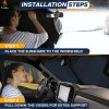 EcoNour X Large Black Silver Truck Sun Shade For Windshield