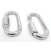 OVAL 2 PACK LOCKING Climbing Sports Cable Machine Carabiner Snap