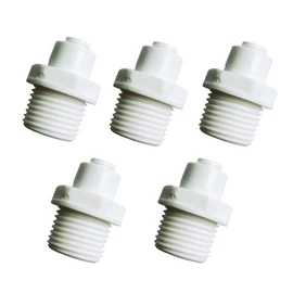 YZMSZ Rosca macho de 1/2 pulgadas x tubo OD de 1/4 pulgadas accesorios de conector rápido, purificadores de agua, filtros de ósmosis inversa, accesorios para sistemas de ósmosis inversa, juego de 5