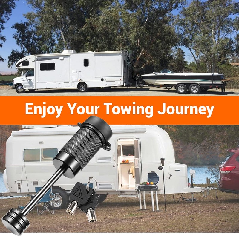 CZC AUTO Trailer Tongue Coupler Lock Keyed Alike Dia 1/4
