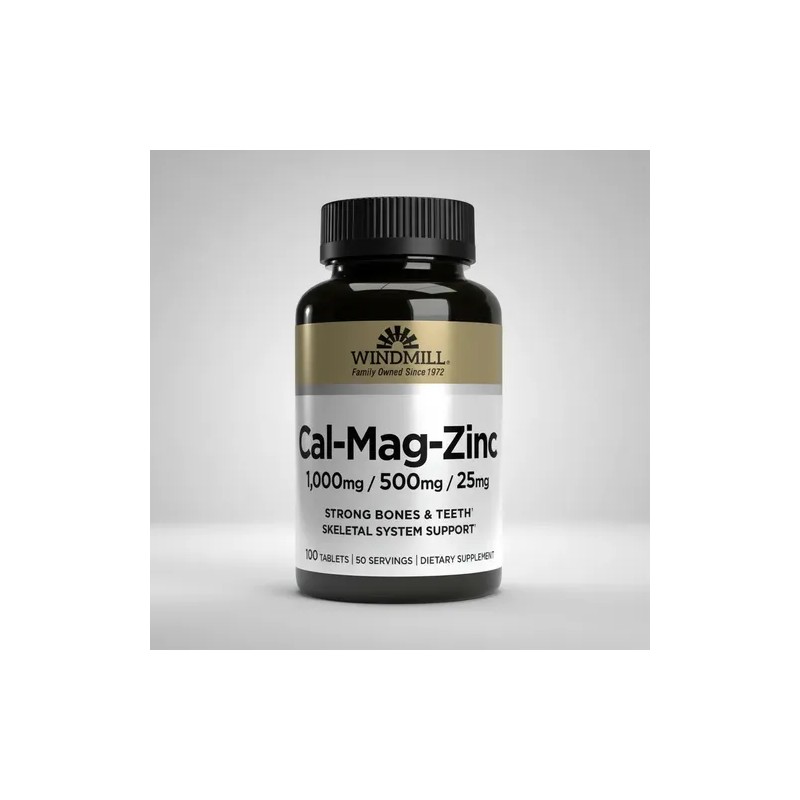 Cal Mag Zinc Calcio Magnesio 100 Tabs Windmill