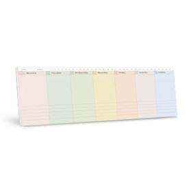 Oriday Weekly Calendar Planner Notepad Tear Off Pad (Rainbow) - Daily, Weekly Planning pads