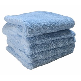 Otto Guys - Edgeless Plush Microfiber Detailing Towels, 450 GSM, 16x16 Inch, 70/30 Blend, Blue, 5-Pack - Perfect for Drying, Buffing, Coating Removal
