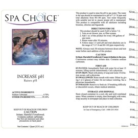 Spa Choice 472-3-4011 Increase pH for Spas and Hot Tubs, 1-Quart