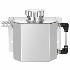 RADREPLA 1000ML Aluminum Radiator Coolant Overflow Bottle Recovery Water Tank, Silver