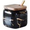MAGICVOGEL Marble Look Spice Jar, Ceramic Spice Jars, 360 ml,