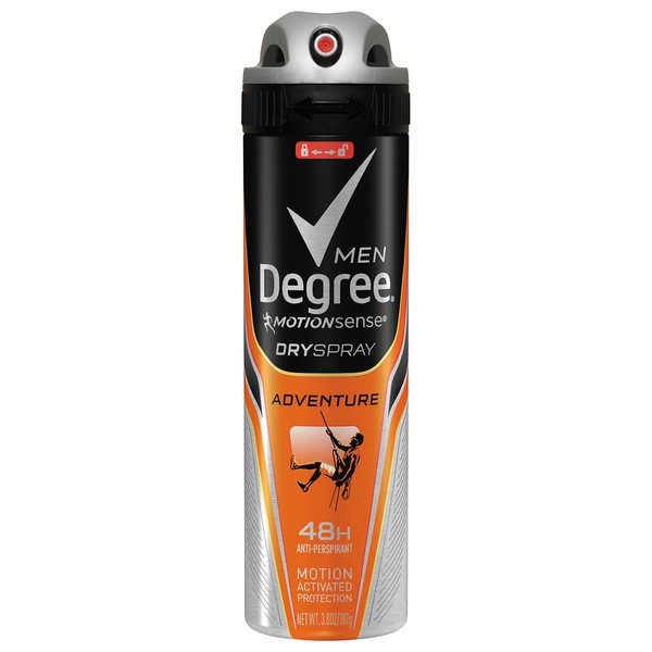 Degree Men MotionSense Antiperspirant Deodorant Dry Spray, Adventure, 3.8 oz