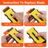 Flintronic Pack of 100 ceramic hob scrapers, replacement blades, plastic