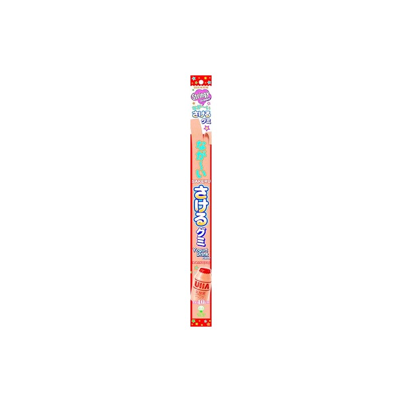 UHA MikakutoSakeru Long Stringy Gummy Yogurt 1.16 OZ (Pack of