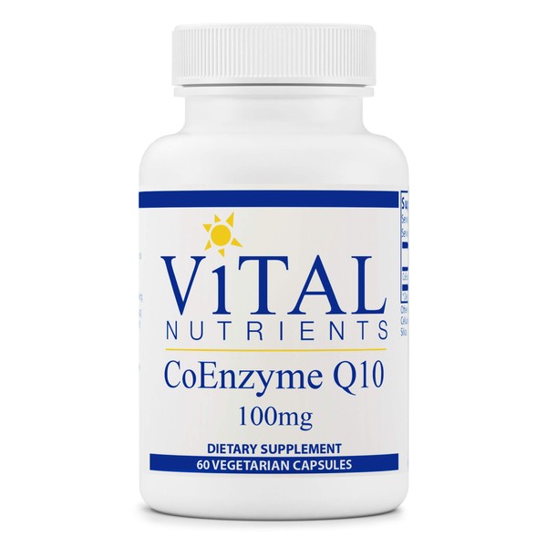 Vital Nutrients - CoEnzyme Q10 - CoQ10 - Potent Antioxidant - 60 Vegetarian Capsules per Bottle - 100 mg