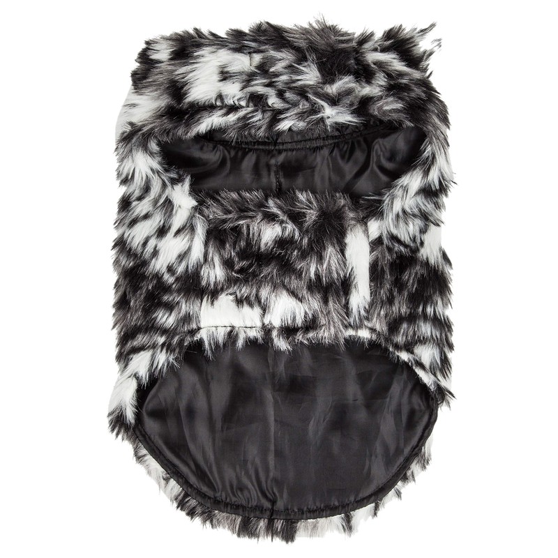 Pet Life Luxe 'Paw Dropping' Designer Gray-Scale Tiger Pattern Mink