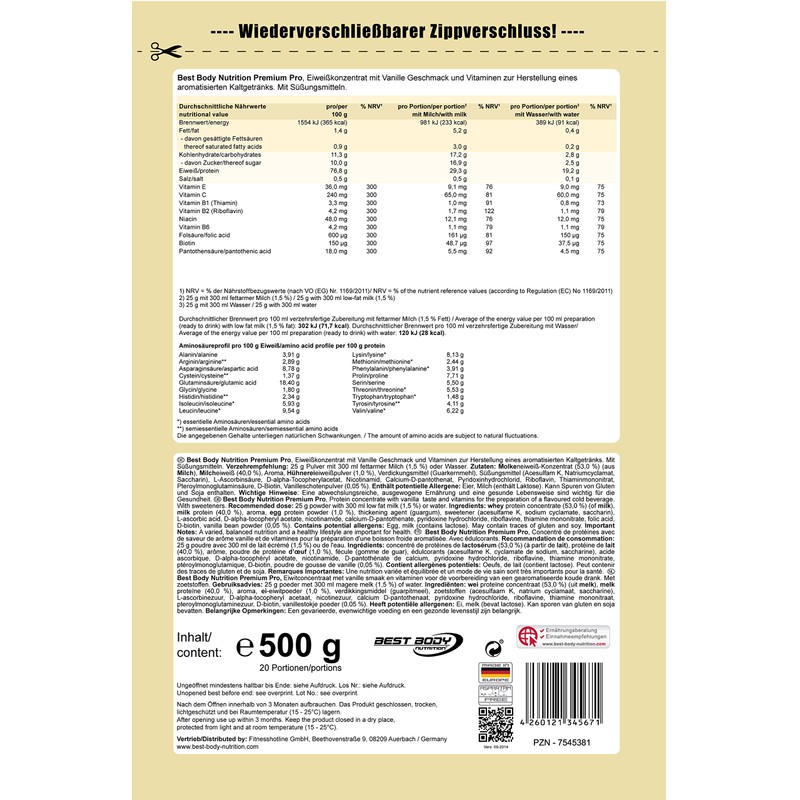 Best Body Nutrition Premium Pro Protein A102D1