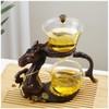 Semi Automatic Drip TeaPot, Lazy Kung Fu Glass Magnetic Tea