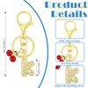 HUAAPLEGO Gold Letter Charms with Sparkling Zircon A-Z Initial Letter