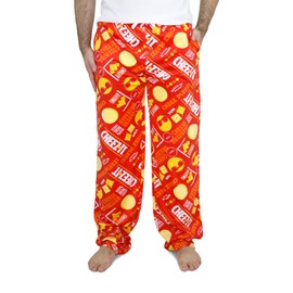 Handcraft Mens Pajama Pants for Men, Mens Lounge Pants, Gifts for Men, Cheez-It Men's Pajama Bottoms, Medium Red