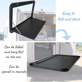 HWHongRV Foldable RV Picnic Tables Campervan Picnic Wall Mounted Table, RV Table Top Premium Aluminum Alloy Folding Wall Table Lockable Wall Table Kit, 23.4 x 16 inchs