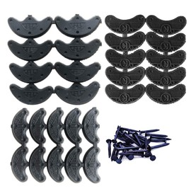 Heel Plates 14 Pairs Rubber Shoes Heel taps Tips Repair Pad Replacement with Nails Small, Medium,Large Size (Black)