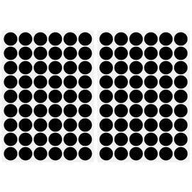ZXUEZHENG Self-Adhesive Screw Hole Stickers,2-Table 54 in 1 Self-Adhesive Screw Covers Caps Dustproof Sticker 21mm Black