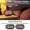 Lancoon Digital Alarm Clock, Mirrored LED Clocks with 2 USB