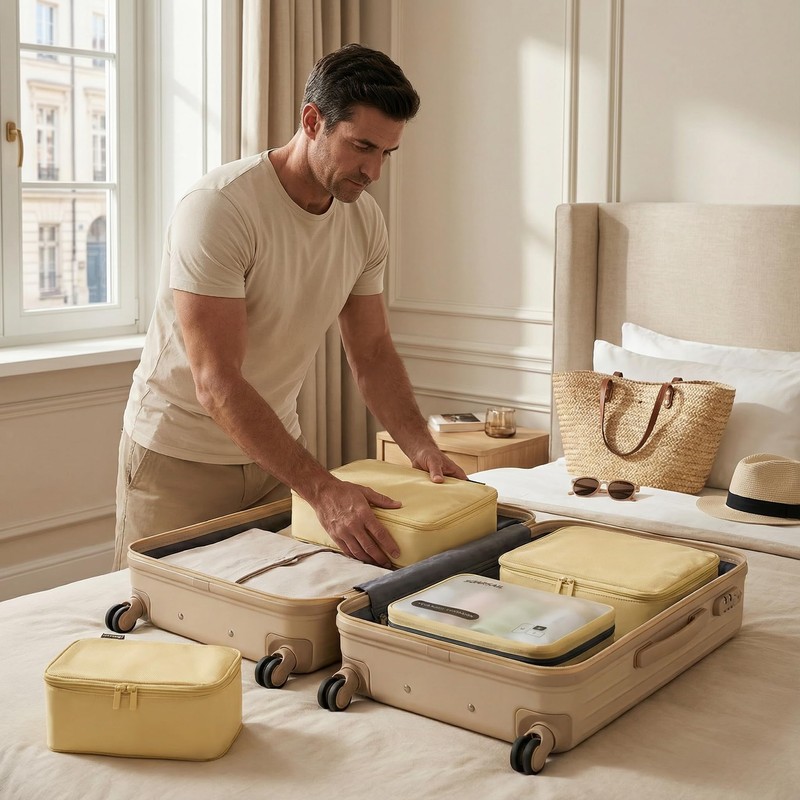 SOARSAIL 6 Set Compression Packing Cubes for 7–14 Day Travel,