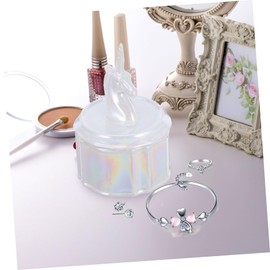 Alipis Unicorn Shaped Jewelry Organizer Ceramic Jewelry Box Storage Container for Earrings Rings Necklaces Ideal for Home Decor