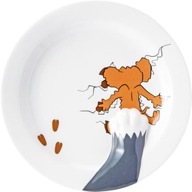 Tom and Jerry SAN4499 3D Anime Scene Jerry Pecchanko Plate Plate 9.4 inches (24 cm) Tableware Tom Jerry Goods Miscellaneous Goods White