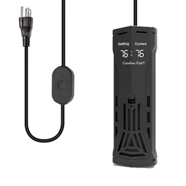 Carefree Fish 100/200/300/500/800W Paladin Aquarium Heater PTC Ceramics Heating Rod Digital LED Intelligent Leaving Water Automatically Stop Heating System for Freshwater and Saltwater No Cooking Fish
