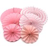 Hocansen 6PCS Hanging Paper Fans Set 8/12/16in Party Decoration Paper