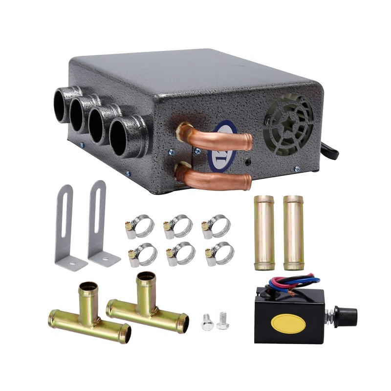 Saihisday 12V Car Auxiliary Heater, 4 Ports Universal Underdash Compact