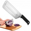 Cuchillo Triturador Repollo Verdura Doble Hoja Acero Inoxidable, 1pz Negro