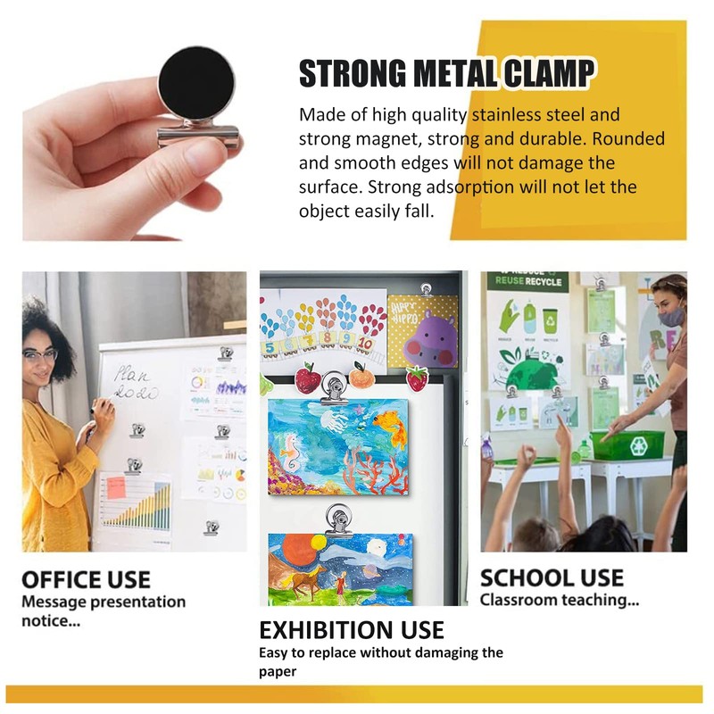10PCS Magnetic Clips Strong Fridge Magnet Hook Clip for Family