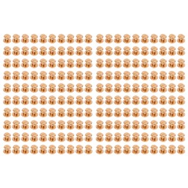 200 Set Book Binding Screw 9x6.5mm DIY Leather Electroplating Uniform Coating Binding Screws Assorted Kit Leather Rivet Kit Golden