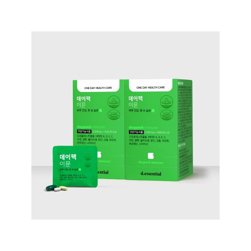 [The Essential] Daypack Immune 2 boxes (green propolis/zinc/biotin/multivitamin/1 / [디에센셜]